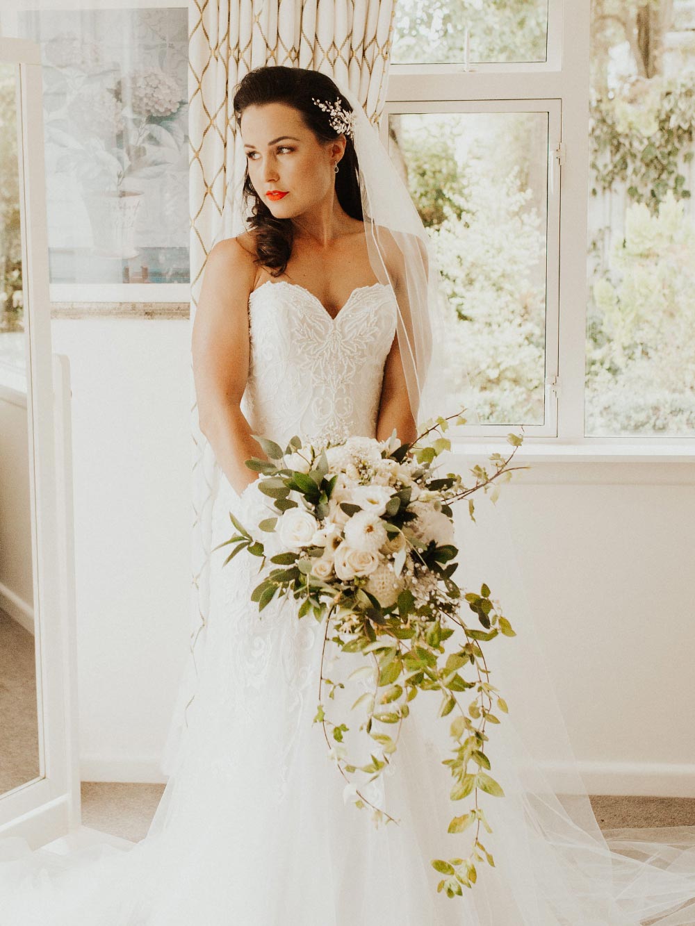 Bride with her bouquet