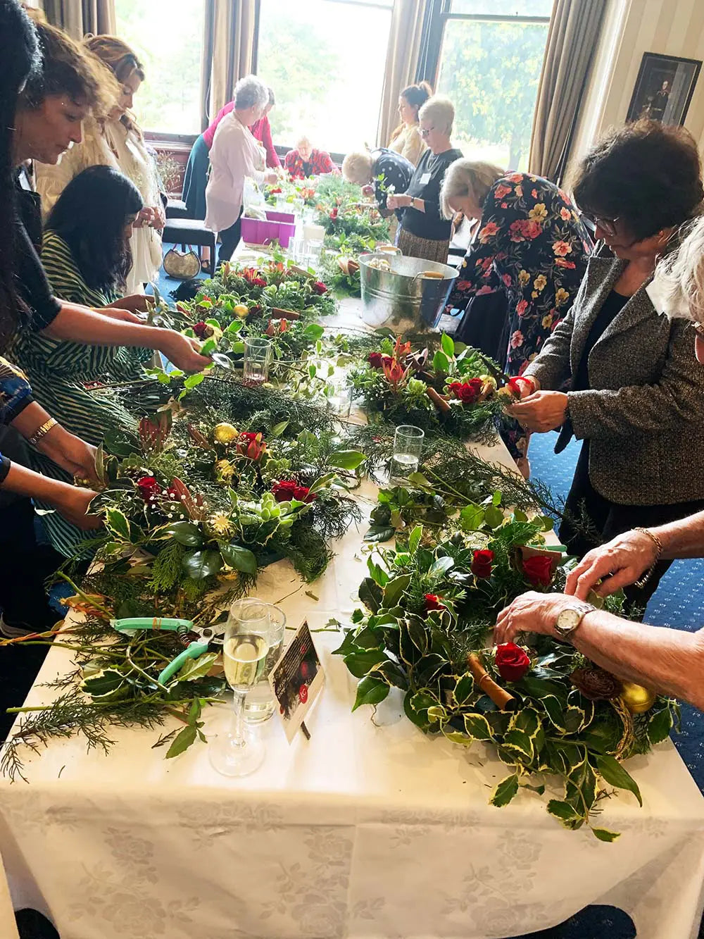 Christmas wreath making workshop with Kim Chan Events