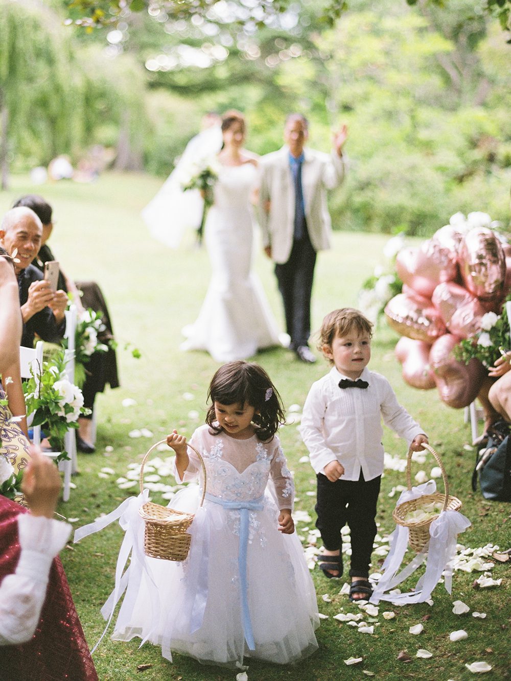 Flower girl petal baskets