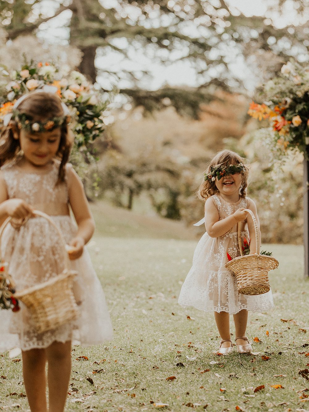 Flower girl petal baskets