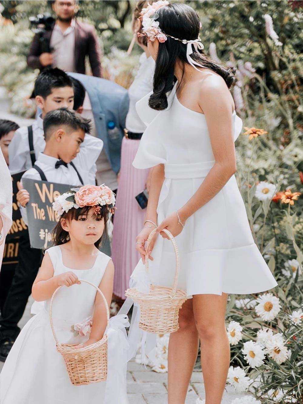 Flower girl half crowns - wedding flowers