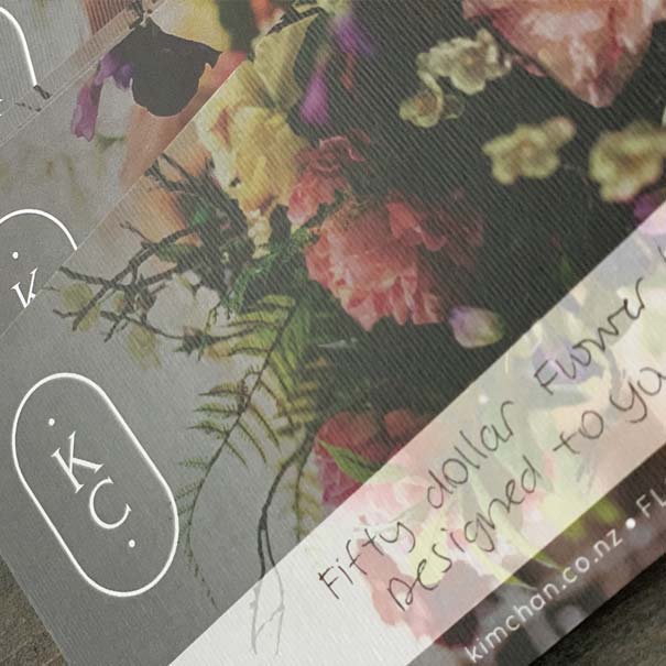 Beautiful handwritten printed gift vouchers