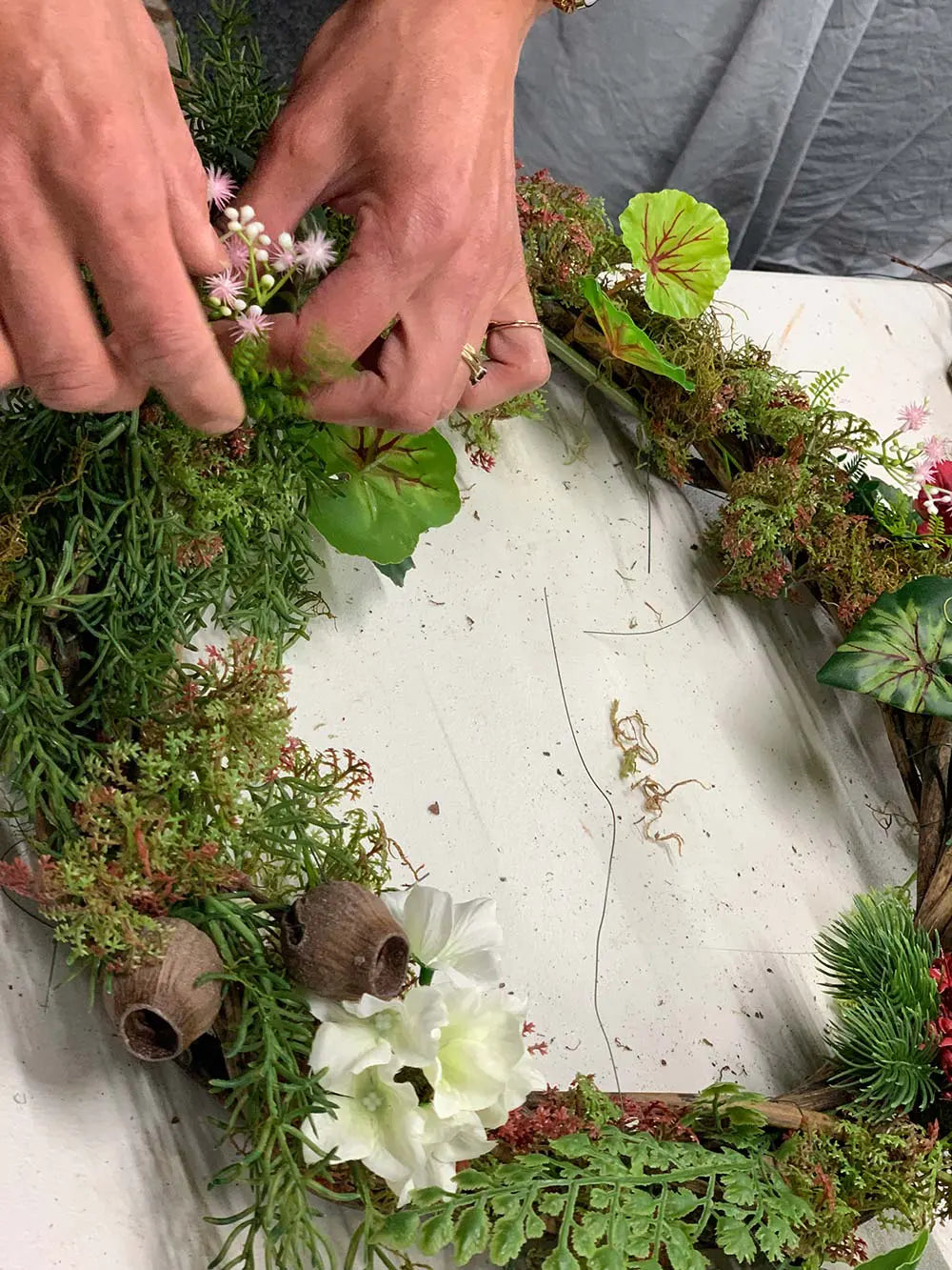 Christmas wreath making workshop